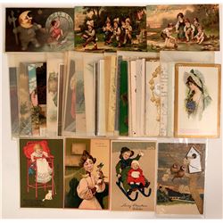 Women in 3D Embossed and Women Poetry Postcards (43)  (111705)