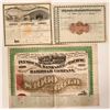Image 1 : Three Railroad Stock Certificates with Imprinted Revenues  (107594)