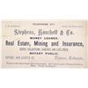 Image 1 : c.1890s Denver Business Card for Mining Agent  (63083)