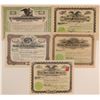 Image 1 : Five Different Jerome Mining Stock Certificates  (106807)