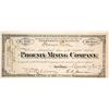 Image 1 : Phoenix Mining Company Stock Certificate  (62823)