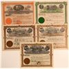 Image 1 : Five Different Yavapai County Mining Stock Certificates  (106734)
