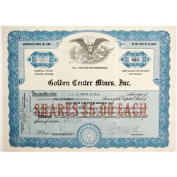 Golden Center Mines Stock  (89813)