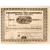 Image 1 : Philadelphia and California Mining Company Stock with John C. Fremont as President  (119424)