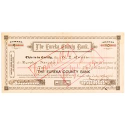 Eureka County Bank Stock Certificate  (54368)