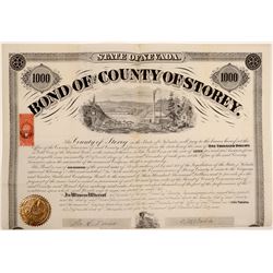 1869 Storey County $1,000 Bond  (106809)
