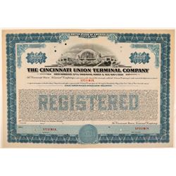 Cincinnati Union Terminal Co Bond Specimen, Blue, Series C, $5,000  (111186)