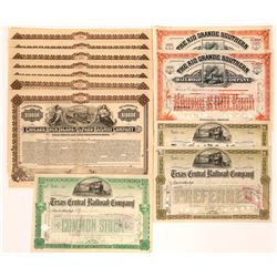 Texas Railroad Stock Certificates  (117231)