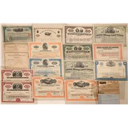 Transportation Railroad Stock Certificates (18)  (118852)