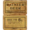Image 1 : Rainier Beer Good For Token  (119745)