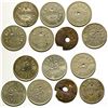 Image 1 : Seven Manhattan, Nevada Saloon Tokens - Two Different Saloons  (108382)