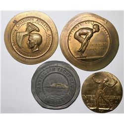 Four Uniface Collegiate & Club Medals  (118818)