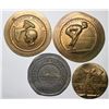 Image 1 : Four Uniface Collegiate & Club Medals  (118818)