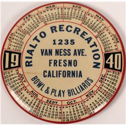 Billiards Calendar Mirror  (108805)