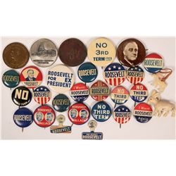 Franklin D. Roosevelt Tokens and Pinbacks  (118074)