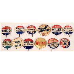 Wendell Willkie Campaign Buttons  (118076)