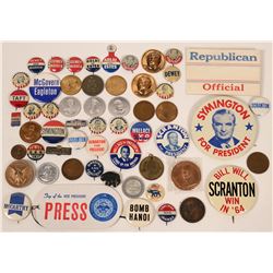 Presidential Pin Backs, Tokens & Medals  (118068)