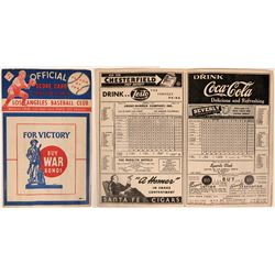 PCL Los Angeles Score Card, 1945  (119430)