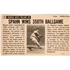 Image 2 : Autographed Warren Spahn 1964 Topps Large Baseball Card  (112047)