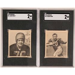 Two 1940's Football Player Trading Cards  (117199)