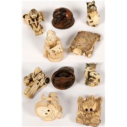 Japanese Netsuke, Carved Resin Replicas (5 Pieces)  (112768)