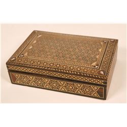 Finely Inlaid Artisan Wood Box  (108796)