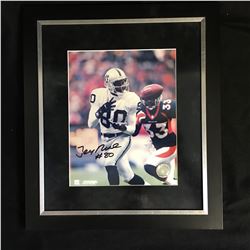 JERRY RICE SIGNED 8 X 10 FRAMED PHOTO