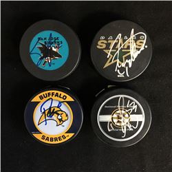 AUTOGRAPHED HOCKEY PUCK LOT