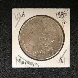 1885 USA MORGAN SILVER DOLLAR (PHILADELPHIA MINTED)