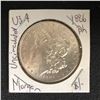 Image 1 : 1886 USA MORGAN SILVER DOLLAR (PHILADELPHIA MINTED) UNCIRCULATED