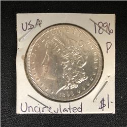 1896 USA MORGAN SILVER DOLLAR (MINTED PHILADELPHIA) UNCIRCULATED