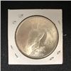 Image 2 : 1923 USA SILVER PEACE DOLLAR (PHILADELPHIA MINTED) UNCIRCULATED