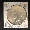 Image 1 : 1925 USA SILVER PEACE DOLLAR (UNCIRCULATED)