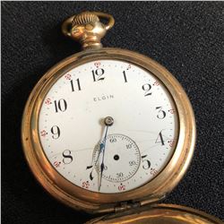 ELGIN  GOLD FILLED  TRIPLE DOOR HUNTER POCKET WATCH