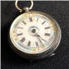 Image 2 : 1800s SOLID SILVER KEY WIND SWISS POCKET WATCH WITH ORNATE DIAL