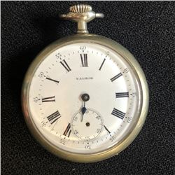 1900s SOLID SILVER VALMOR OPEN FACE POCKET WATCH