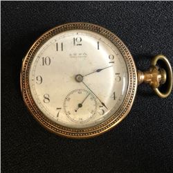 1800s LARGE A.W.W.Co WALTHAM SIDE WINDER POCKET WATCH