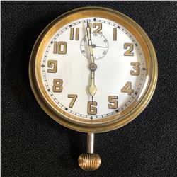 RARE 1900s CAR CLOCK WITH POCKET WATCH MOVEMENT