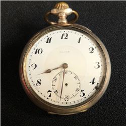 1900s SOLID SILVER DOUBLE DOOR SWISS POCKET WATCH