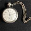 Image 1 : GEN.E.TROREY VANCOUVER BC 15 JEWEL OPEN FACE POCKET WATCH WITH CHAIN