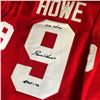 Image 2 : GORDIE HOWE SIGNED DETROIT RED WINGS CUSTOM JERSEY WITH INSCRIPTION ( PASTIME COA)