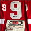 Image 3 : GORDIE HOWE SIGNED DETROIT RED WINGS CUSTOM JERSEY WITH INSCRIPTION ( PASTIME COA)