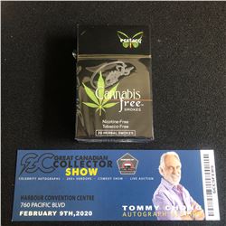 TOMMY CHONG SIGNED CANNABIS FREE HERBAL SMOKES w/ COA