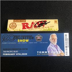 TOMMY CHONG SIGNED RAW ROLLING PAPERS PACK (GCCS COA)
