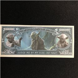 STAR WARS Jedi Master Yoda $1,000,000 Novelty Bank Note