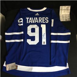 JOHN TAVARES SIGNED TORONTO MAPLE LEAFS ADIDAS PRO HOCKEY JERSEY (JIC COA)