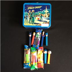 PEZ DISPENSERS AND SPACE CADET LUNCH BOX LOT
