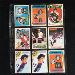 1970'S NHL STAR CARD LOT