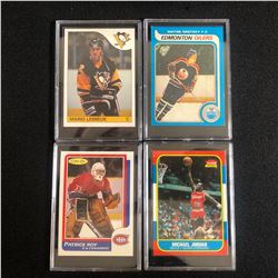 REPRINT ROOKIE STAR CARD LOT ( LEMIEUX, GRETZKY, JORDAN, ROY)