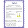 Image 2 : Genuine 21.6 ctw Lemon Quartz & Diamond Earrings 14KT Yellow Gold - REF-46N7R